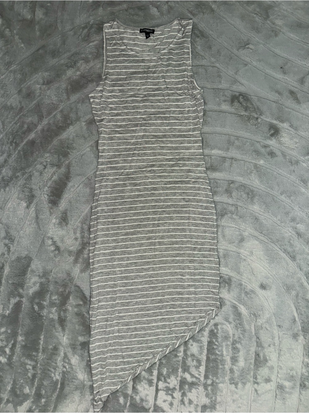 Express Gray & White Striped dress